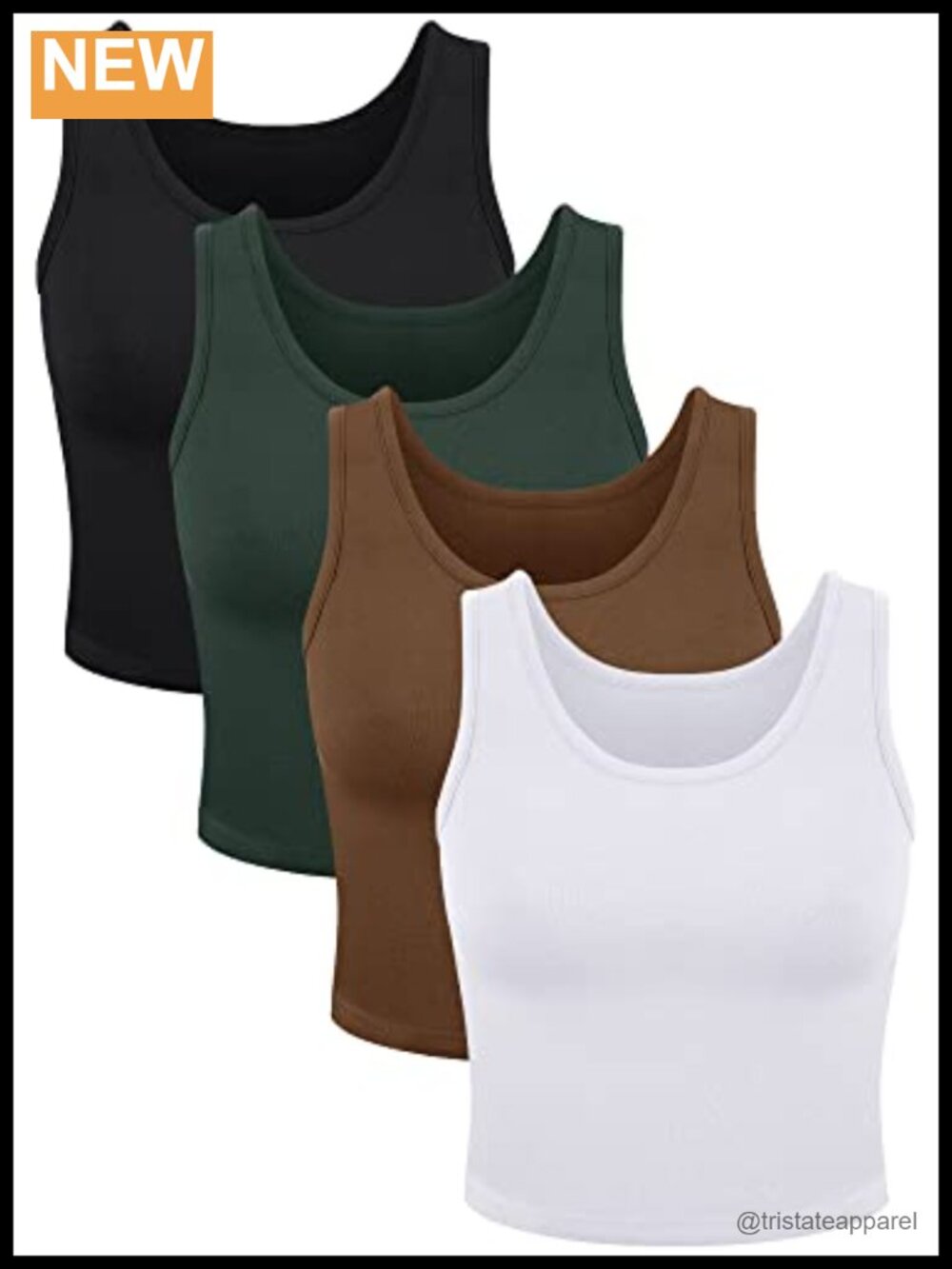 Women Basic Crop Tank Top Sleeveless Sports Yoga Workout Tops